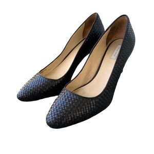 Cole Haan Collection Woven Leather Pumps Shoes Classic Style Size 9 Black